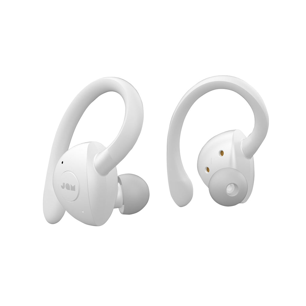 Jam Audio TWS Sport Truly Wireless Earbuds White front view