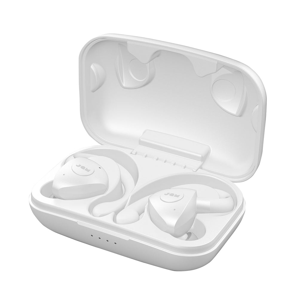 Jam Audio TWS Sport Truly Wireless Earbuds White case
