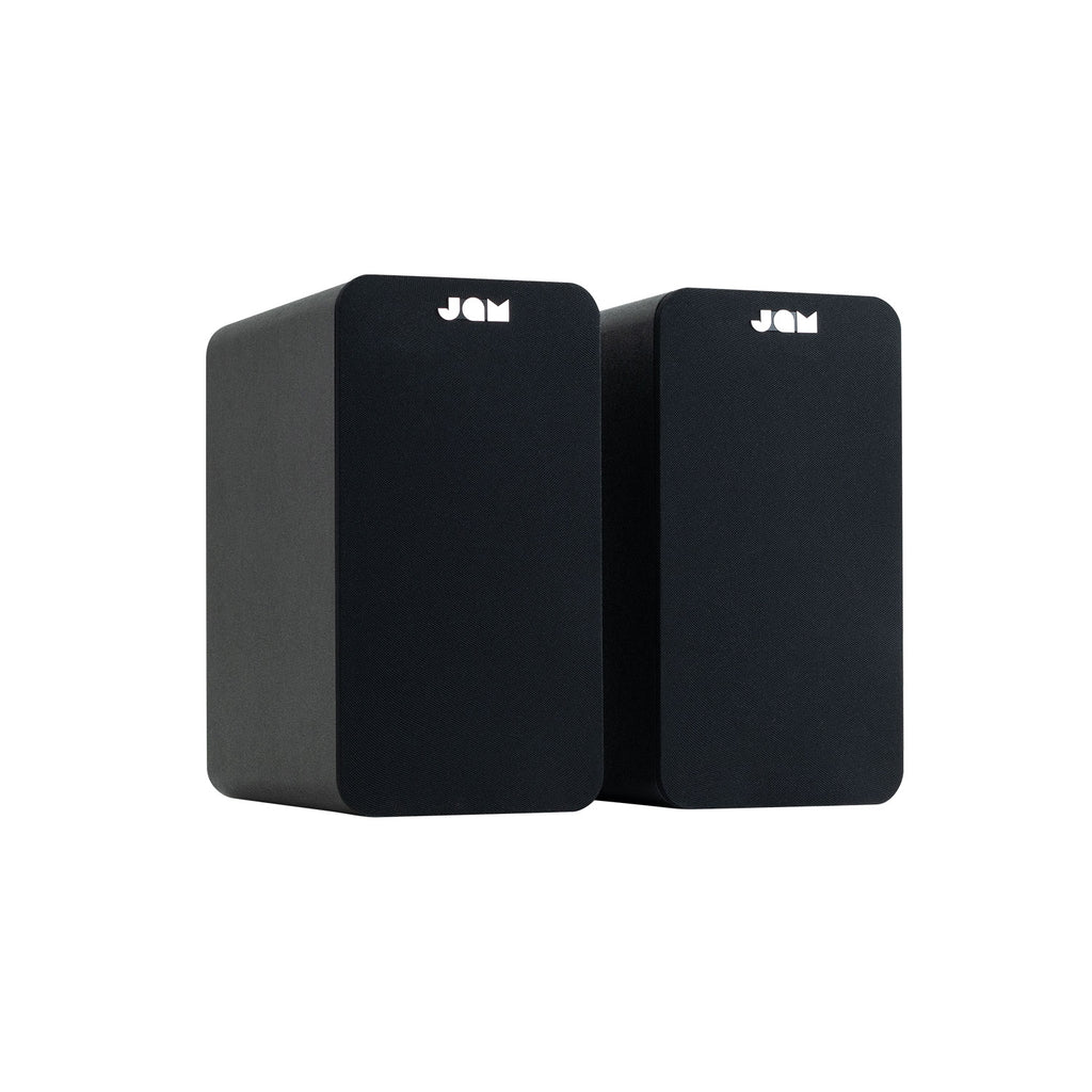 Jam Audio Bookshelf Bluetooth Speakers 3/4 angle