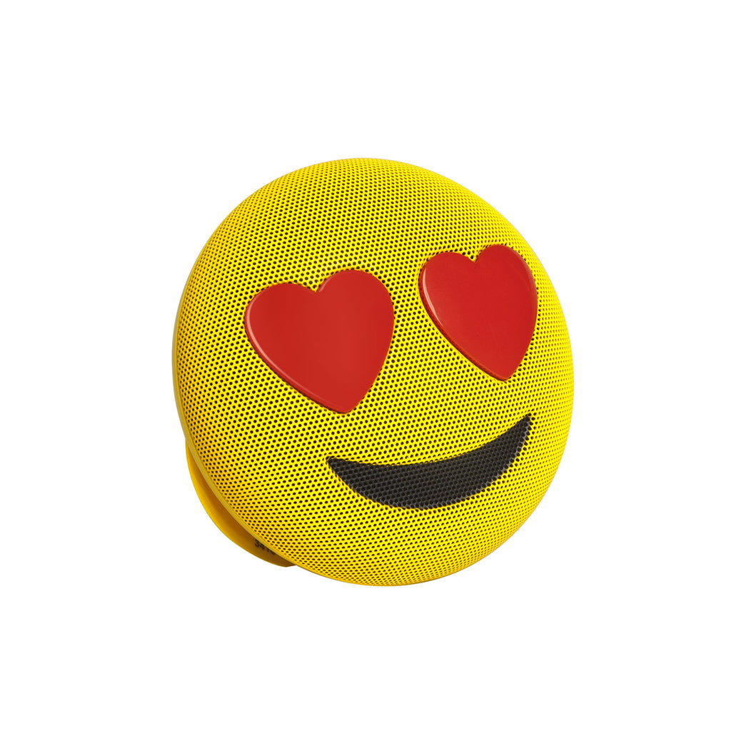 Jamoji Wireless Speaker Love Struck Heart Eyes Emoji side view